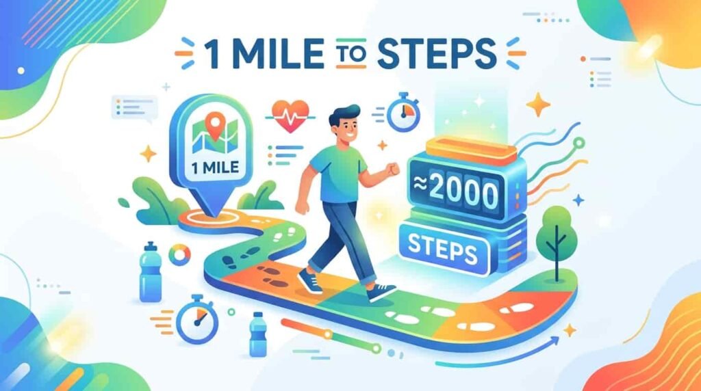 1 miles to steps​ image