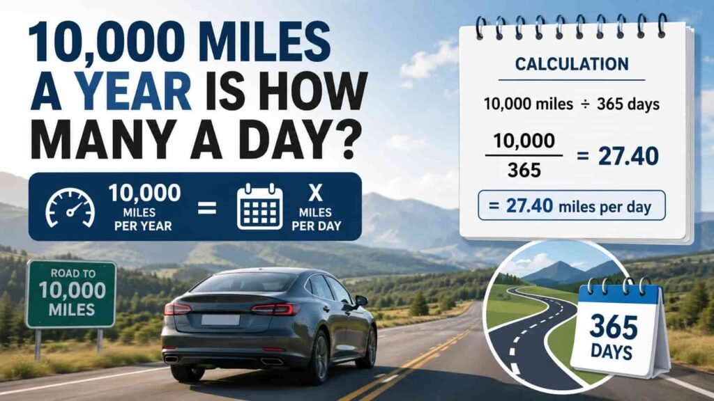 10 000 Miles a Year Is How Many a Day 10 000 Miles a Year Is How Many a Day image