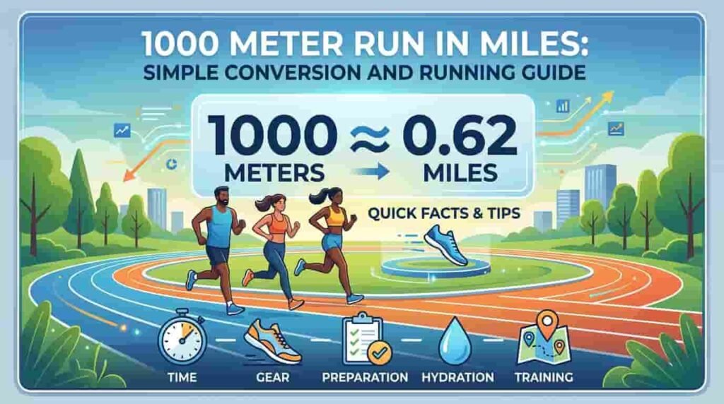 1000 meter run in miles​ image