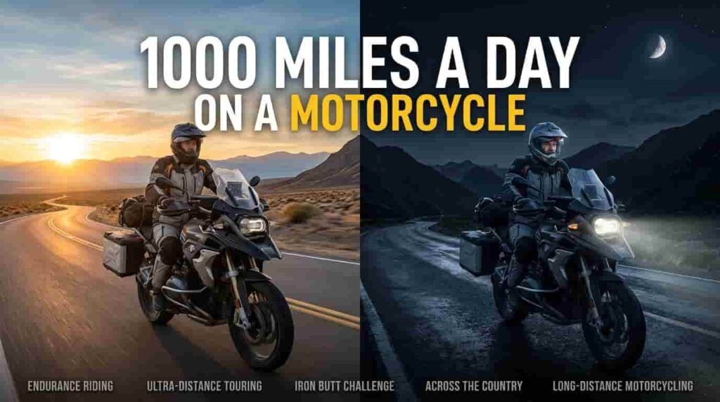 1000 miles a day on motorcycle​ image