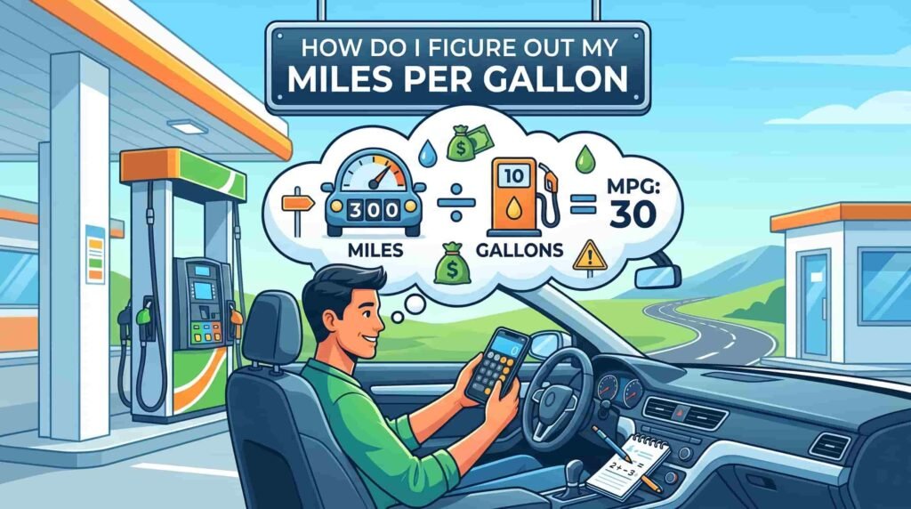 how do i figure out my miles per gallon​ image