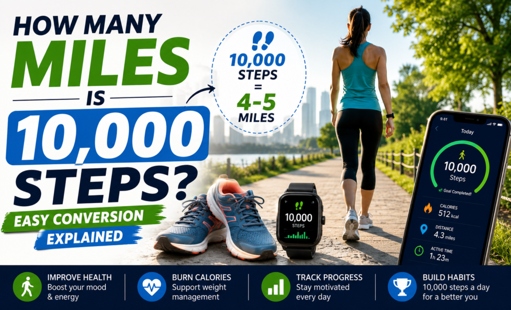 how many miles is 10000 steps image