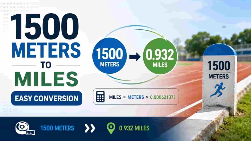 1500 meters to miles​ image