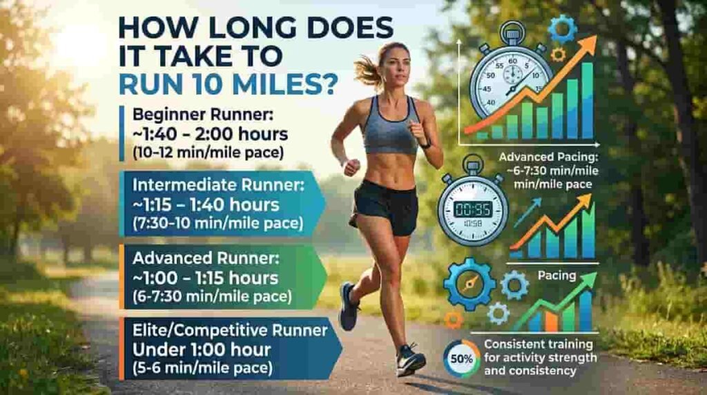 how long does it take to run 10 miles​ image