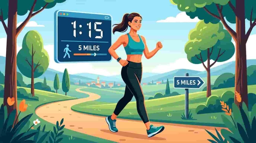 how long does it take to walk 5 miles​ image