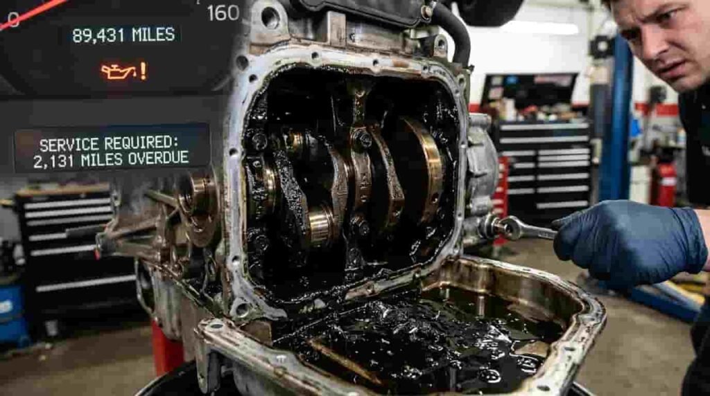 how many miles can you go over your oil change​ image