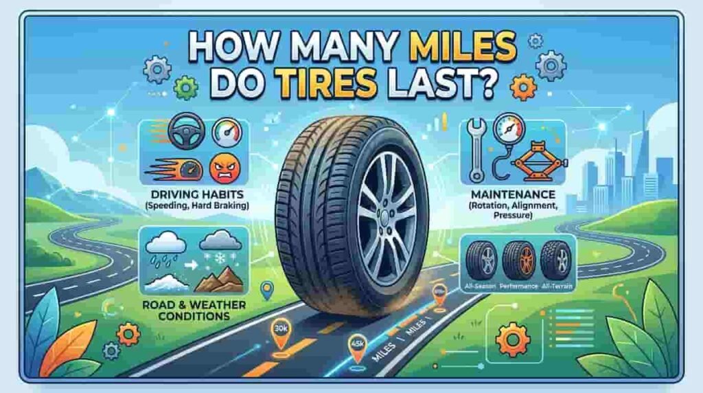 how many miles do tires last​ image