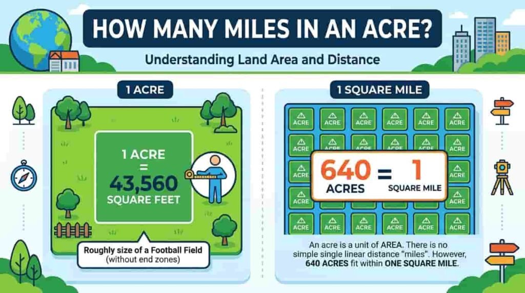 how many miles in an acre​ image
