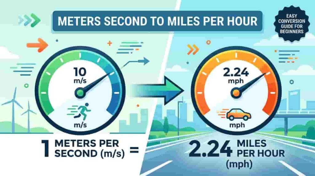 meters second to miles per hour​ image