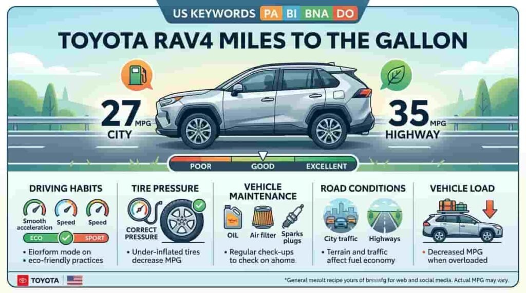 toyota rav4 miles to the gallon​ image