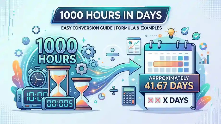 1000 Hours in Days: Formula, Examples, and Easy Conversion 1000 Hours in Days image