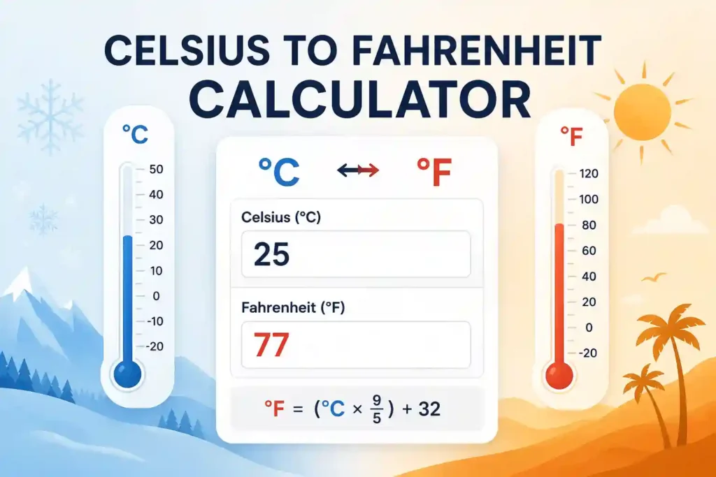 Celsius to Fahrenheit Calculator image